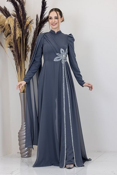 Surikka Floral Jumpsuit with Cape Shoulders