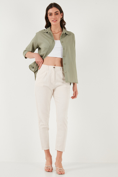 Lela Pamuklu Slim Fit Normal Bel Düz Paça Pantolon PANTOLON 668Y5121