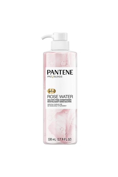 Pantene Sulfate Free Conditioner, Paraben and Dye Free, Pro-V Blends Soothing Rose Water, 17.9 fl oz