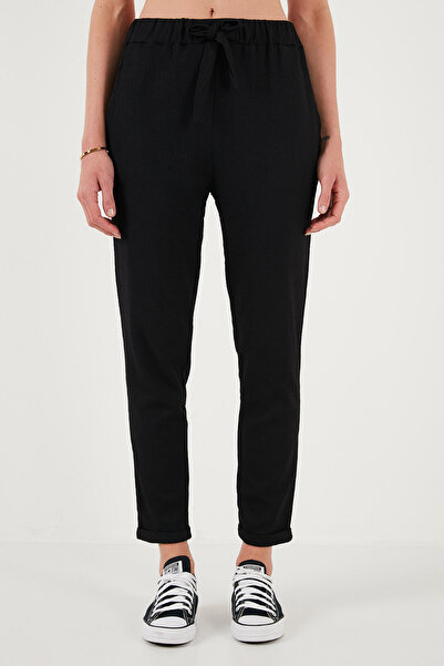 Lela Belden Bağlamalı Cepli Kısa Paça Dar Kesim Pantolon PANTOLON 5869017