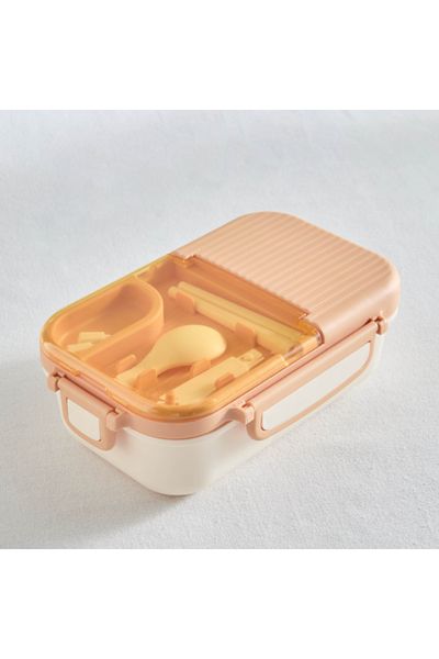 Home Box Neo Sarah 2-Grid Lunch Box with Spoon and Chopsticks 800 ml