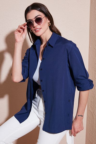 Lela Cotton Regular Fit Buttoned Slit Detailed Shirt Shirt 6772920