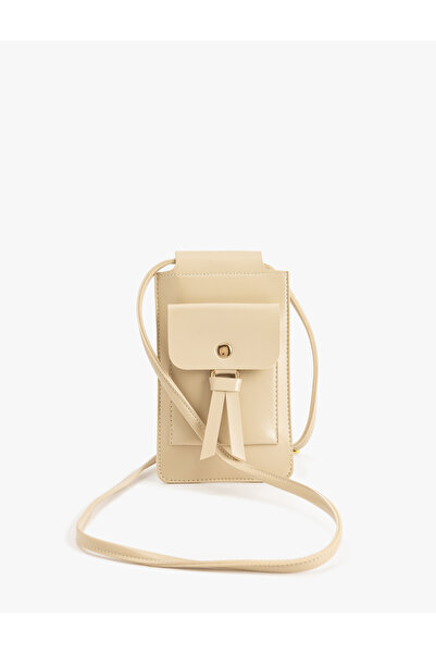 Koton Metal Aksesuarlı Kapaklı Suni Deri Çapraz Çanta