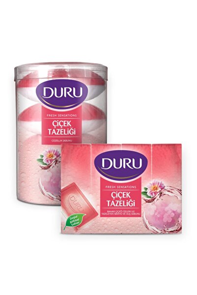 Duru صابون الاستحمام المنعش بالزهور من فريش سينسيشنز 600 جرام وصابون التجميل 400 جرام