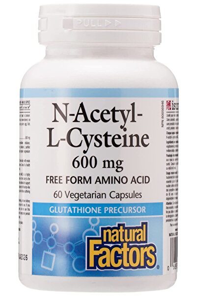 Natural Factors N-Acetyl-L-Cysteine 600 mg, 60 Capsules