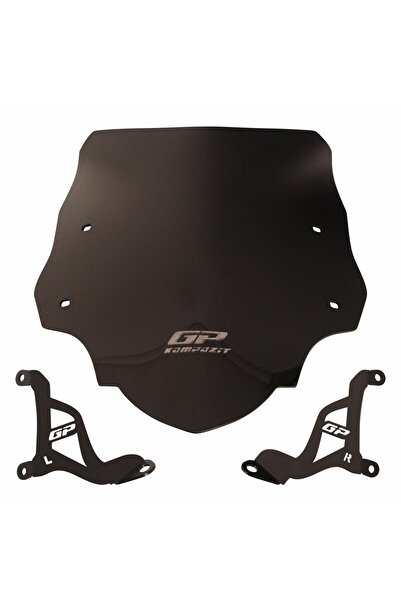 GP KOMPOZİT GP Kompozit Aprilia SR 125 / 160 2024 Uyumlu Kısa Ön Cam Siyah 38 cm