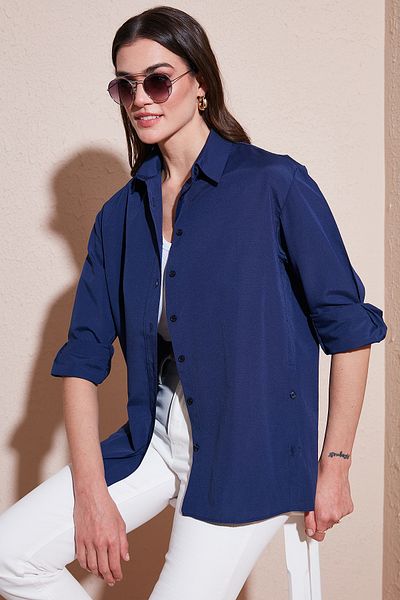 Lela Cotton Regular Fit Buttoned Slit Detailed Shirt Shirt 6772920