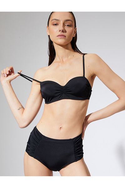 Koton Bikinihose mit hoher Taille und Rüschendetails an den Seiten