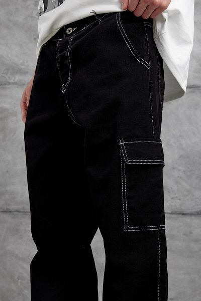 NOMARC Μαύρο Kp Cargo Baggy Jean