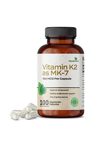 Futurebiotics Vitamin K2 as MK-7 100 mcg, Supports Strong Bones - Non-GMO, 100 Vegetarian Capsules