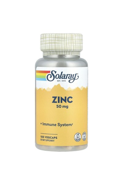 Solaray Zinc Amino Acid Chelate 50 mg VCapsules, 100 Count