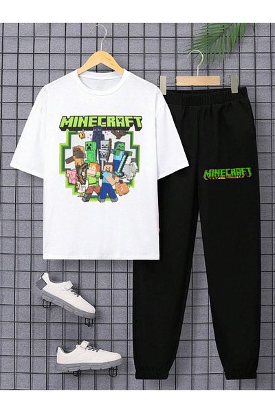 Laches Boy's Printed T-Shirt and Sweatpants Set of 2