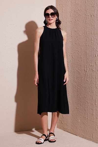 Lela Regular Fit Halter Neck Midi Length Dress Dress 67810049