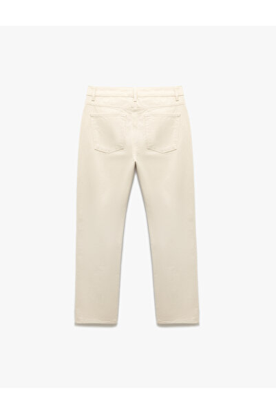 Koton Vintage-Jeanshose mit gerader Passform und normaler Taillentasche