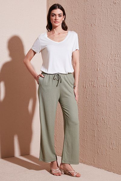 Lela Regular Fit Regular Waist Wide Leg Pants Pants 5866117