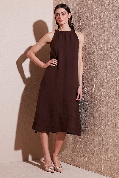 Lela Φόρεμα με κανονική εφαρμογή Halter Neck Midi Length ΦΟΡΕΜΑ 67810049