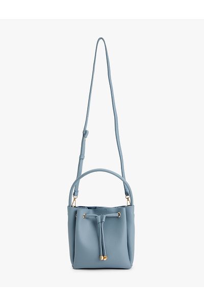 Koton Drawstring Faux Leather Tote Bag with Adjustable Strap
