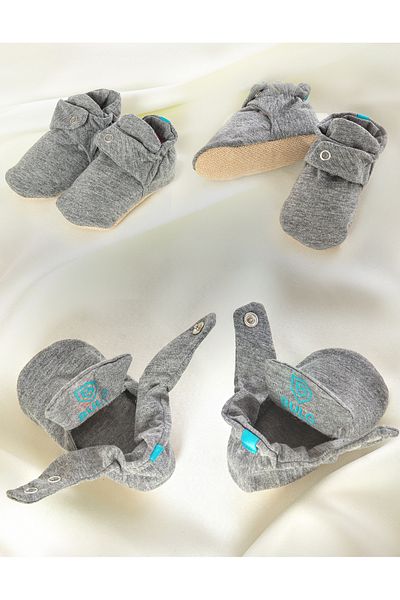 BULG Non-Slip Sole Baby Booties Cotton Ratio 100%