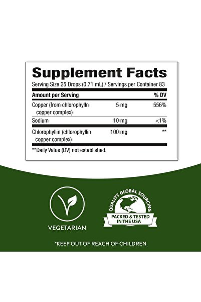 Nature's Way Chlorofresh Liquid Chlorophyll Drops, Mint Flavor, Internal Deodorant, Detox Support, 2 Fl. Oz.