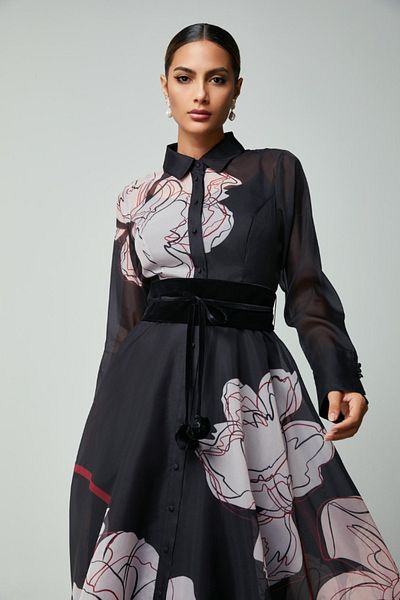 femi9 Belted shirt dress