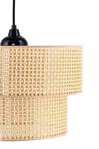 Emg DesiGn Rattan 2 Tier Cake Pendant Lamp Chandelier Children's Room Bedroom Living Room Kitchen Hall