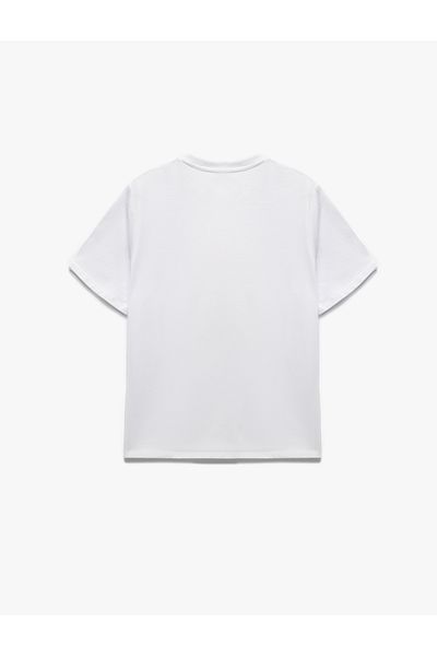 Koton Short Sleeve Crew Neck Cotton Teddy Bear Printed T-Shirt