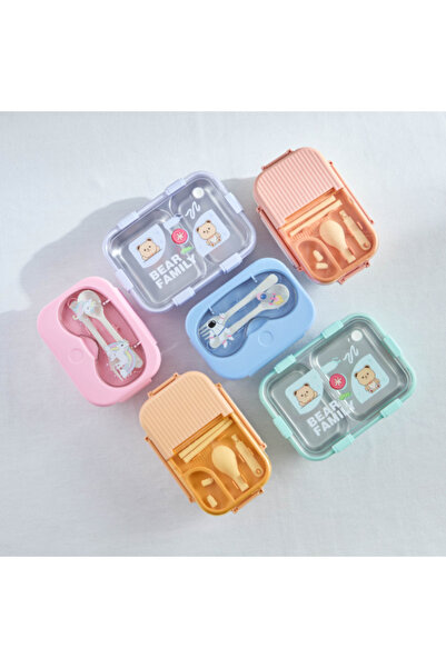 Home Box Neo Sarah 2-Grid Lunch Box with Spoon and Chopsticks 800 ml