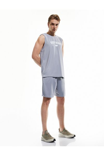 Koton Printed Regular Fit Crew Neck Sleeveless Sports Undershirt
