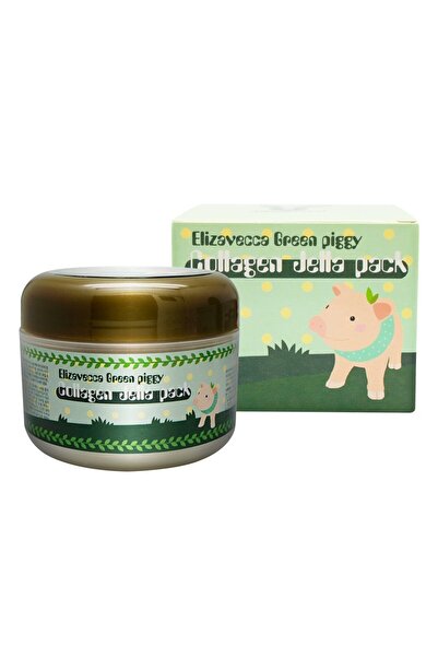 ELIZAVECCA كريم الكولاجين جرين بيجي 50% 100 جرام - كريم ليلي لإصلاح وتقوية ال...