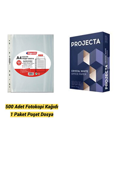 Ms A4 Fotokopi Kağıdı  Poşet Dosya 100lü