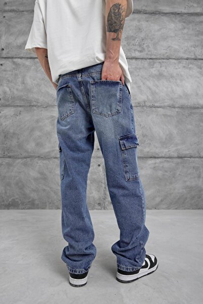 NOMARC Navy Blue Kp Cargo Baggy Jean