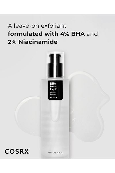 Cosrx BHA 4% Blackhead Power Liquid 3.38 fl.oz, Pore Minimizer, Korean Skin Care, Cruelty-Free