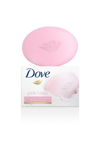 Dove بار الجمال، وردي، 4 أونصة، 14 بار