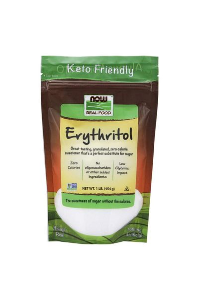 Now Foods Erythritol Sugar Replacement, Zero Calorie, Low Glycemic, Kosher, 1-Pound