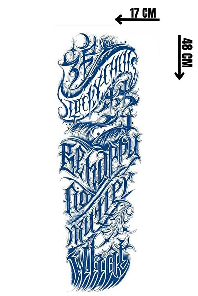 Barly 30 Gün / 1 Ay Kalıcı Yazılı 12 Saat Sonra Kararan Geçici Kol Dövme Tattoo