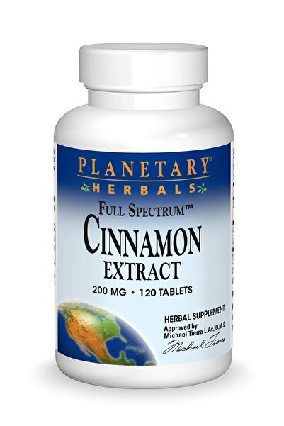 Planetary Herbals Full Spectrum Cinnamon Extract 200Mg Tablets, 120 Pieces
