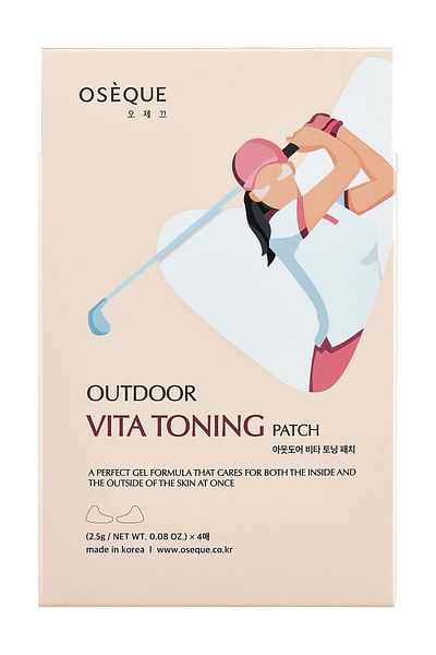 Oseque Vita Toning Golf Patch – Under Eye Sun Protection & UV Block – Cooling Gel Face Shield (4 Pair)