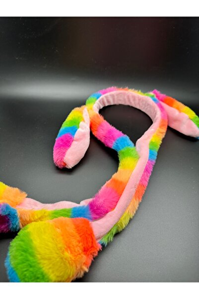 AKÇAY Peluş Hareketli Oynar Tavşan Kulaklı Çocuk Taçları