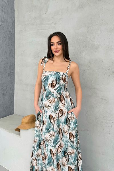 ASEDE Rochie Bohemian Alaçatı 100% viscoză Rochie din viscoză cu bretele cu frânghie