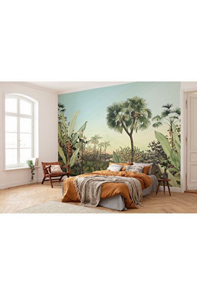 MORDENTE HOME AMAZON YAPRAK DESENLİ DUVAR KAĞIDI (İSTENİLEN ÖLÇÜDE ÜRETİLMEKT...