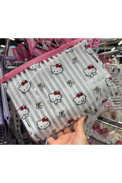 MyBalliStore Sanrio Kawai Hello Kitty Şeffaf Makyaj Çantası Pouch