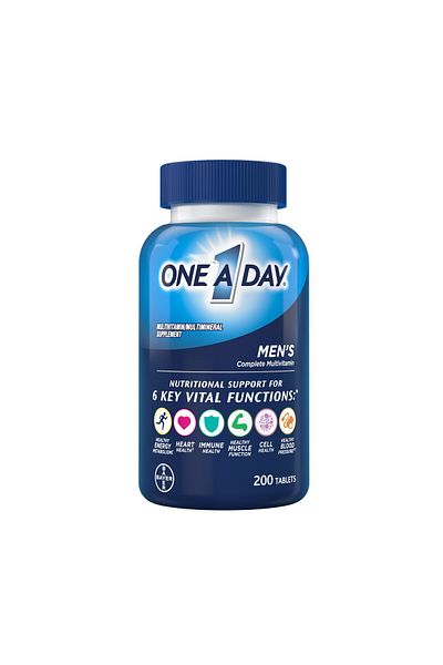 One A Day Men's Multivitamin with Vitamins A, C, D, E, Zinc, B12, Calcium for Immune Support, 200ct