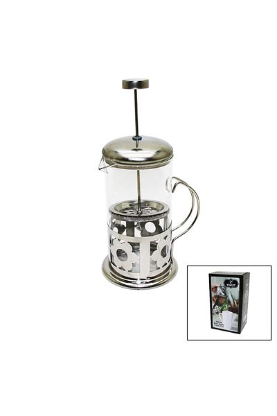 Mu Art French Press 600ml Glass Herb Strainer Metal Cage - Lid (4767)