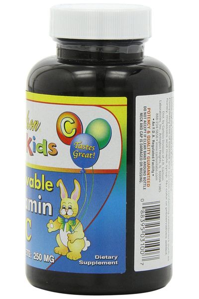 Carlson Labs, Carlson For Kids Chewable Vitamin C, 250mg, 60 Tablets