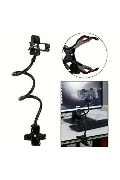 jetfast Siyah Akrobat Telefon Tutucu Oynar Başlıklı Klipsli Araç Içi Masa Ken...
