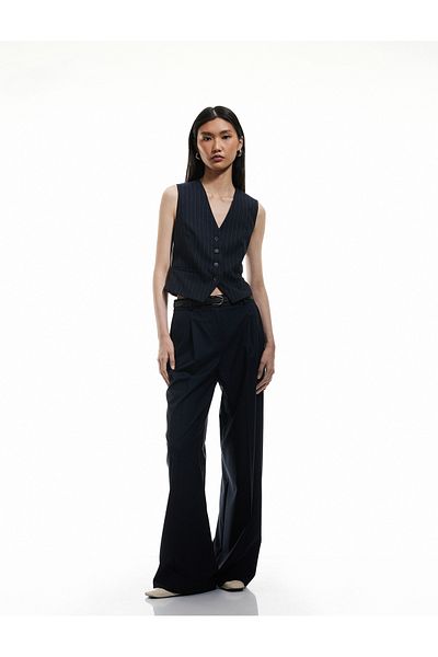 Koton Belted Pocket High Waist Palazzo Trousers