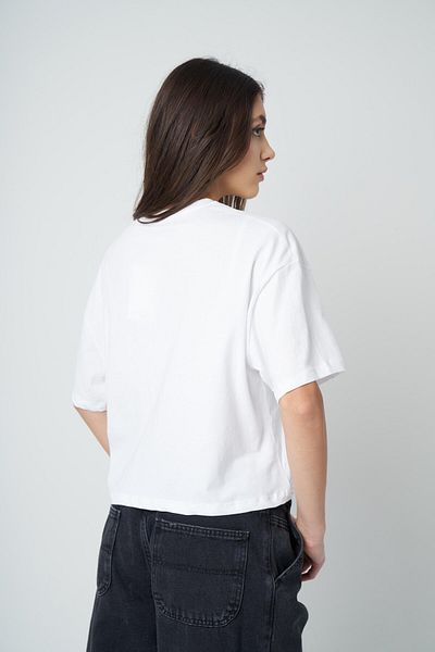 citycenterfashion Tricou de bază scurt pentru damă cu decolteu triplu cty-abr-5225
