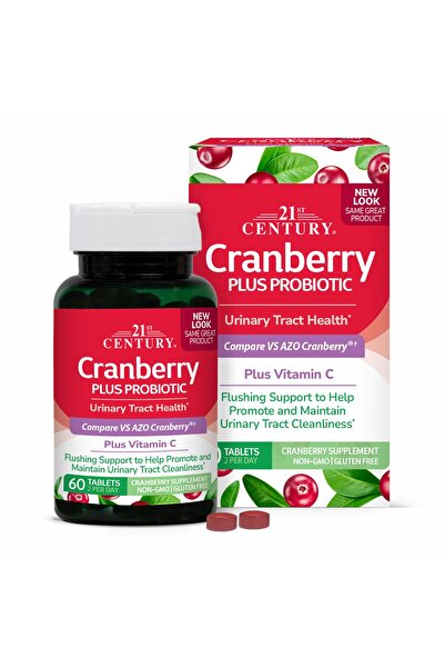 21st Century أقراص كرانبيري بلس بروبيوتيك، 60 قرصًا