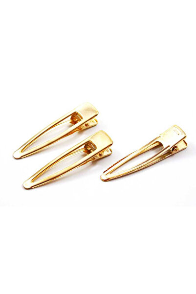 Getshopmini Епоксидний затискач 6,5 см, 50 штук, овальний, з жовтим покриттям