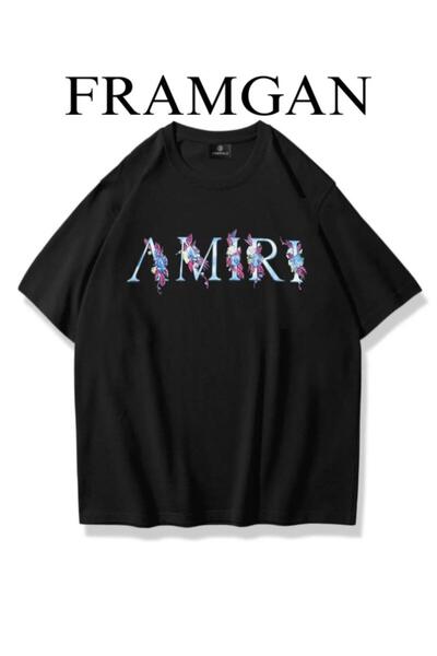 Framgan Μπλουζάκι Unisex με εμπριμέ μαύρο λαιμόκοψη